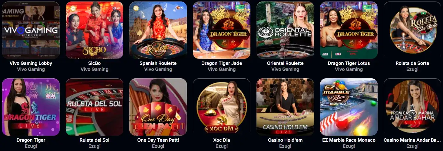 Yep Casino Live Casino – Live Dealer Spiele mit Roulette, Blackjack und Baccarat