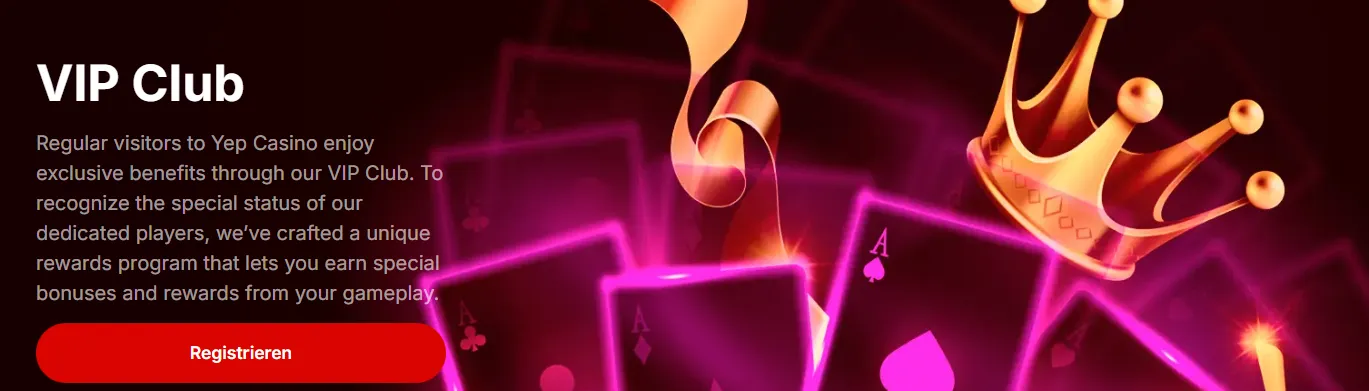 Yep Casino VIP Programm – exklusive Vorteile, Cashback und persönlicher Manager für High Roller